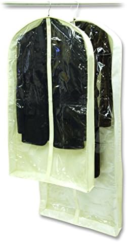 DRESS &amp; SUIT WINDOW GARMENT CLOTHING COVER CARRIER - SET OF 2