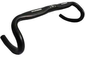 UPANBIKE Guidon coudé pour vélo de route à pignon fixe 31,8 mm (noir, 31,8 mm)