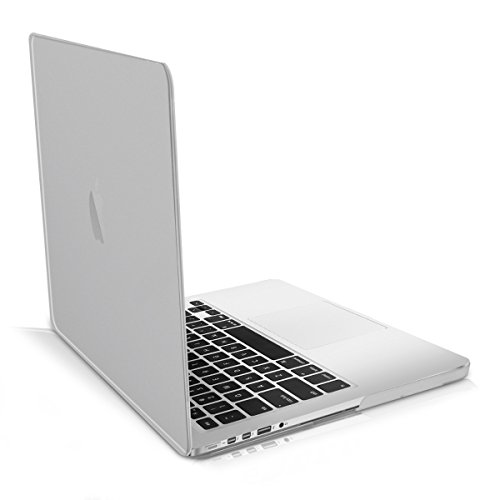 kwmobile Hardcase Laptop Hülle für Apple MacBook Pro Retina 13" (ab Ende 2012) - Matt Transparent dünne gummierte Schutzhülle Cover Case Tasche