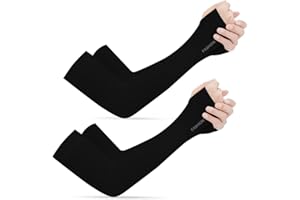 skytowards 2 Pares Mangas para Brazo Elásticas Mangas Brazo Manguitos Mangas de Protección UV Mangas Enfriamiento Transpirables Manga Protectora Solar para Deportes Ciclismo Mujeres y Hombres