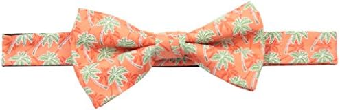 American Lifestyle Men's Palm Tree Bowtie, Coral, One Size