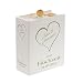 Produktbild Schönes Sparbuch zur Hochzeit mit personalisierter Gravur (Weiß - Herzen) - originelles Geldgeschenk & Hochzeitsgeschenk für Das Brautpaar mit Namen und Datum - persönliche Geschenkideen