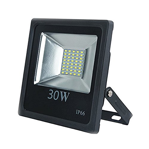 Henda Focos led exterior Foco Proyector Led 30W Lamparas Led para Jardin Luz Blanca 6500k,Lumens 2700 LM Resistente agua IP65/IP66