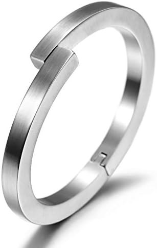 DEESSEYE Stainless Steel Gold Plated Womens Bangle Bracelets with Magnetic Clasp