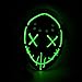 Produktbild Queta New Halloween Horror Glowing Maske EL Kaltlicht Maske Halloween Ball LED-Maske Grün Leuchtend grün