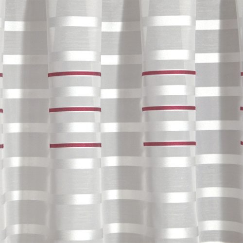 Interdeco Scheibengardinen (2 Sets), Schlaufen-Kurzstores, Weiß / Rot, BxH 140 x 50 cm Oxana (70) - 2