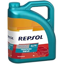 Repsol RP141L55 Elite Competición 5W-40 Aceite de Motor para Coche, Transparente, 5L