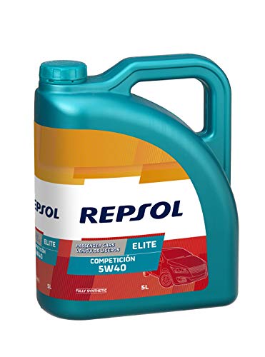 Repsol RP141L55 Elite Competición 5W-40 Aceite de Motor para Coche, Transparente, 5L