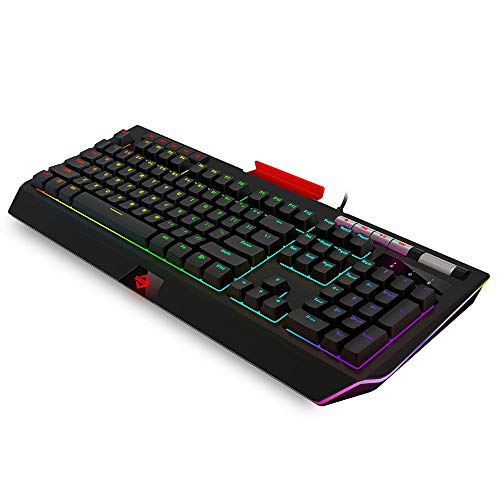 Preisvergleich Produktbild Mechanische Tastatur RGB Licht USB Kabel Spiel Beleuchtete Tastatur Und Handyhalter Multimedia Trommel Programmierbar Schwarzer Schalter