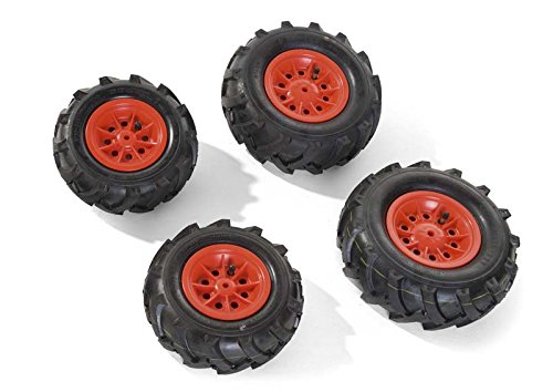 Rolly Toys 409853 - Luftbereifung für Traktor rote Felge