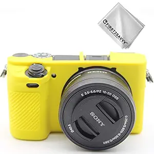 First2savvv Rubber Camera Case Body Bag Full Cover Compatible with Sony Alpha A6400 A6300 XJPJ-A6400-GJ-S13