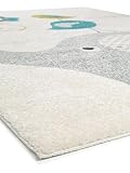 benuta Kinderteppich Birdies and Elephant Blau 120×170 cm | Teppich für Spiel- und Kinderzimmer - 4
