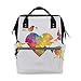 Produktbild Liebe Form Vogel Paar Glück Große Kapazität Wickeltaschen Mama Rucksack Multi Funktionen Windel Pflegetasche Tote Handtasche Für Kinder Babypflege Reise Täglichen Frauen