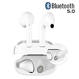 [Ein-Tasten-Steuerung]:Mit nur einem Knopf, können Sie ein- / ausschalten, koppeln, telefonieren, nachfolgende Songs, Musik abspielen oder pausieren. Sie sind einfach zu verbinden, Die beiden Kopfhörer können sich automatisch zwischen sich nach dem Einschalten verbinden und können sich nach dem ersten Anschluss automatisch mit Ihrem Handy verbinden.