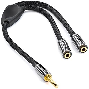 DeleyCON 0,2m Adattatore Audio - Presa Jack Da 3,5mm A 2x RCA Metal - 10