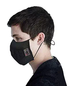 Gills Toby Advanced Adult Air Pollution and Dust Mask for use as Bike, Face, Anti pollution or N99 mask (Soft Black, Large)