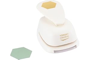 Vaessen Creative Motivstanzer Sechseck - 3.3 x 3.8 cm - Stanzer für Bastelpapier, Tonpapier, Scrapbookpapier oder Decoupagepapier