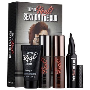 BENEFIT COSMETICS they're real! sexy on the run BEYOND longer lashes & bigger-looking eyes" TRAVEL sized products