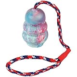 3 Stück Hundespielzeug am Seil Jumper Hüpfball Springball Wurfspielzeug Apportierspielzeug Zerrspielzeug Bringsel für Hunde Spielseil Hundeball Hundespielball