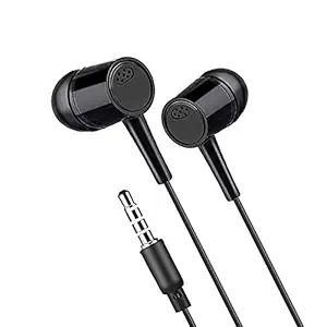 Jk Paradise Wired In Ear Earphone with Mic (Black)