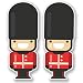 Produktbild 2 x London Queen 's Guard Soldier Vinyl Aufkleber Aufkleber Laptop Reise Gepäck Auto Ipad Schild Fun # 6641 - 10cm/100mm Wide