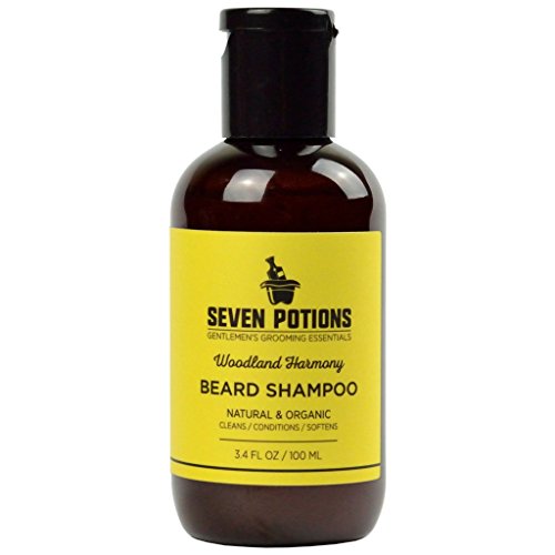 Beard Shampoo for Men 100 ml Natural, Organic, Vegan. Make Your Beard Softer And Cleaner With The Best Beard Wash. Conditions Deeply Reducing Beard Itch (Woodland Harmony, 100 ml)