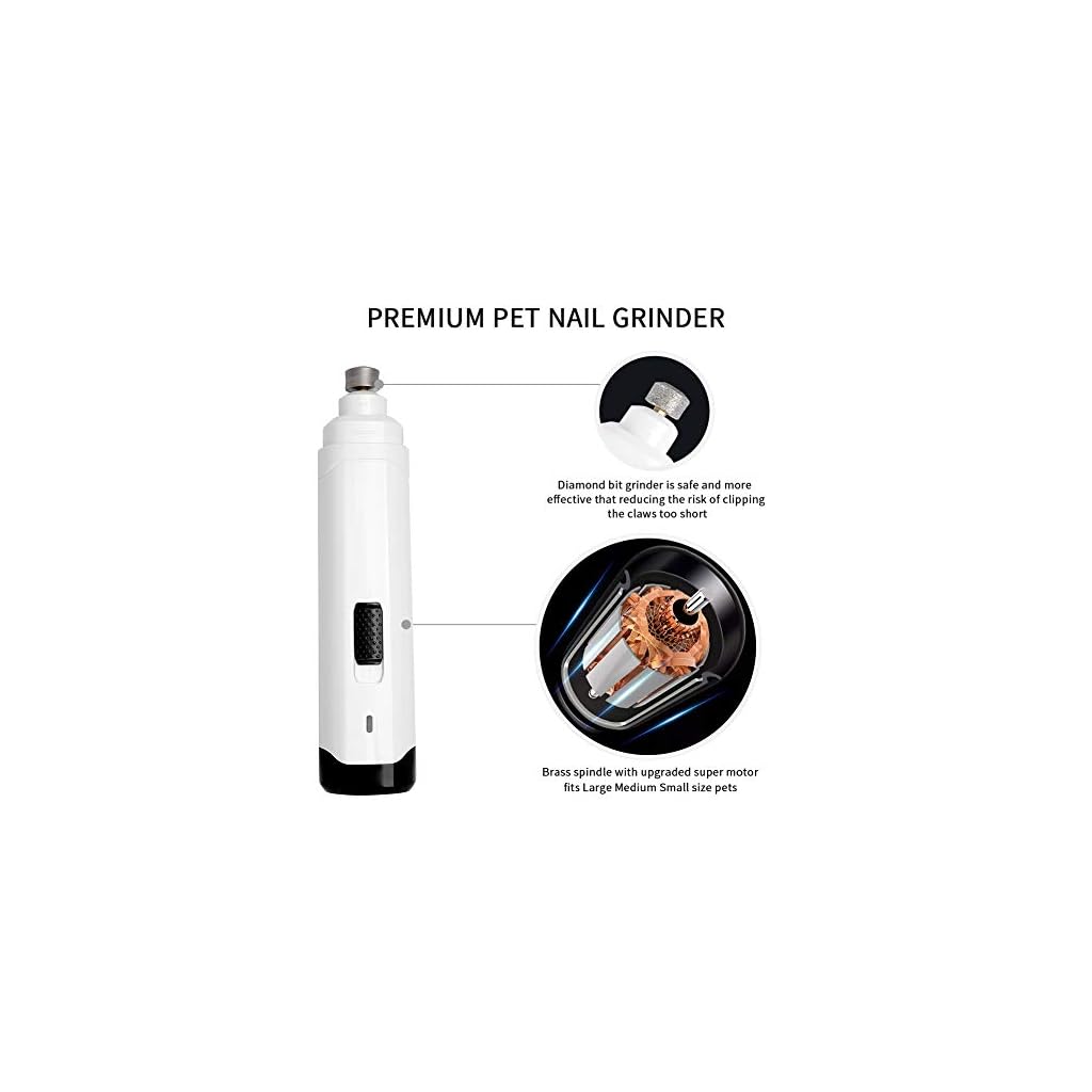 Professional Dog Nail Grinders, Electric Pet Nail File, Rechargeable