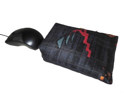Preisvergleich Produktbild Maus-Kissen / Handgelenkauflage Kelim / schwarz