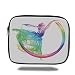 Produktbild Tablet Bag for Ipad air 2/3/4/mini 9.7 inch,Abstract Home Decor,Smoke Dance Shape Silhouette of Dancer Ballerina Rainbow Colors Fantasy Decorative,Bag