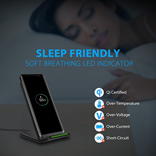 Holife  cargador inal  mbrico  cargador inal  mbrico  cargador sin cables de 10  W  soporte de carga r  pido inal  mbrico   Quick Charger   para S9 S9  Plus S8 S8 S7  Edge S6  Edge   Note 5 8  iPhone8 8  Plus X