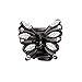 Mytoptrendz® Black Small Butterfly Shaped Hair Claw Clamp Clip With Silver Acrylic Crystal