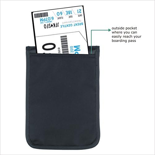 Travel Document Organizer Holder - Best Black Nylon Wallet Neck Stash with Rfid Blocking to Extreme Protection of your cards and passports