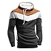 Produktbild Hoodie Sweatshirt Herren Btruely Herbst Winter Lose Retro Männer Pullover Langarm Outwear (XL, Dunkel Grau)