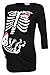 Happy Mama. Womans Maternity Tattoo Mom Baby Pirate Skeleton T-shirt Top. 574p (Black, UK 14/16)