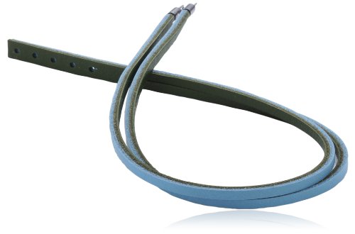 Trollbeads Damen-Armband hellblau grn Leder 925 Sterling Silber 36 cm TLEBR-00019