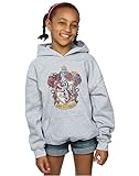 0 Harry Potter niñas Gryffindor Distressed Crest Capucha 7-8 Years Gris Sport