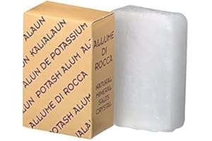 MAUQI 3x Allume di Rocca (Potassio) 100g, Pietra Naturale per Igiene Viso e Corpo Dopo Rasatura e Depilazione