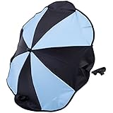 SONNENSCHIRM / SCHIRM GESTREIFT (UV-SCHUTZ 50+) für Kinderwagen / Buggy - 2