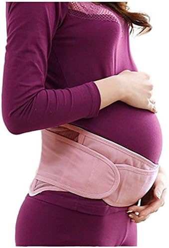 Orilife Women's Waist Abdominal Back Belly Band Pregnancy Belt Support Brace, Pink