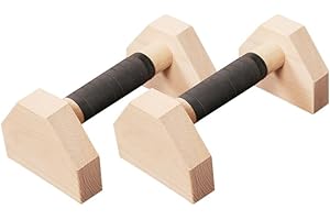 LEIBLSUFO Wood Parallettes | parallettes Bars | handstand bars | Push Up Bar That Will Not Slip or Wobble,featuring handle anti-slip tape