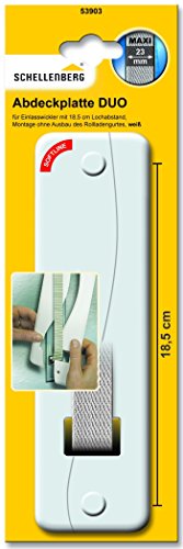 Schellenberg 53903 - Copripiastra (tapparelle), modello Softline, distanza fra i fori: 18,5 cm, bianco