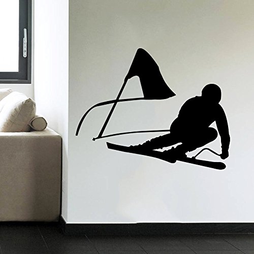 Wall Decals Skiing Skier Snow Ski Skiing Freestyle Jumping Extreme Sports Winter Gift Kids Vinyl Sticker Wall Decor Murals Wall Decal