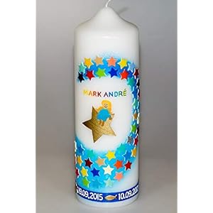 Taufkerze Lennart mit Sternchen