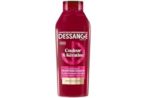 DESSANGE Couleur & Keratin – Farbschutz-Shampoo – Formel angereichert mit pflanzlichem Keratin & Acai-Beeren – nährt die Fasern, um die Farbe zu enthüllen, gefärbtes Haar – 280 ml