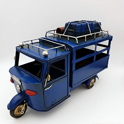 DynaSun Art Figura Moto de Época Vintage de Metal, DE colección de Estilo Retro Coche Antiguo Escala 1: 16 25 cm