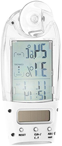 infactory Solar-Fenster-Thermometer und Hygrometer mit Trend-Anzeige - 2
