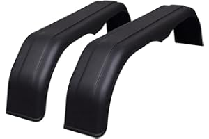vidaXL 2X Garde-Boue pour Remorque à Double Essieu Noir PP Aile de Remorque