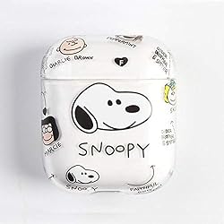 Kehuitong Airpods Case, Casque sans Fil Bluetooth, Etui en Silicone, Etui de Dessin animé [Transparent Net Red] Brown Bear Hard Shell (Color : B)