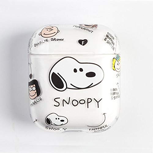 Kehuitong Airpods Case, Casque sans Fil Bluetooth, Etui en Silicone, Etui de Dessin animé [Transparent Net Red] Brown Bear Hard Shell (Color : B)