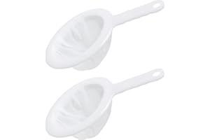 SITARCMIN 2 Stück Feine Flitersiebe (200/400 Mesh), Klein KüchenSieb mit Griff, Haarsieb Küche Fein, Kunststoff Passiersieb für Fliterung von Sojamilch, Saft, Kaffee